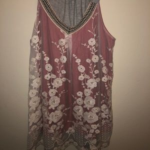 Floral & Lace Tank Top